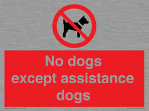 No dogs except assistance dogs